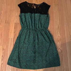 BeBop medium black and green dress